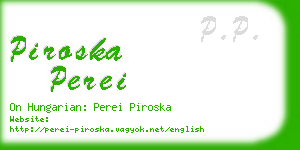 piroska perei business card